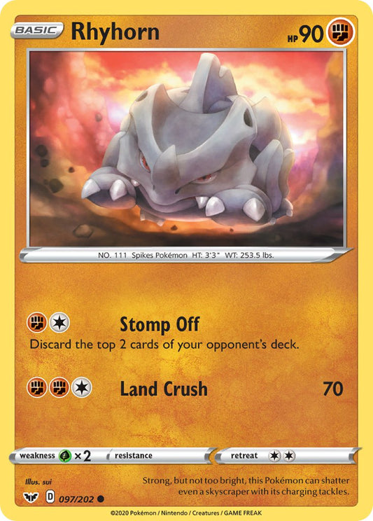Rhyhorn | Sword & Shield Base Set 097/202