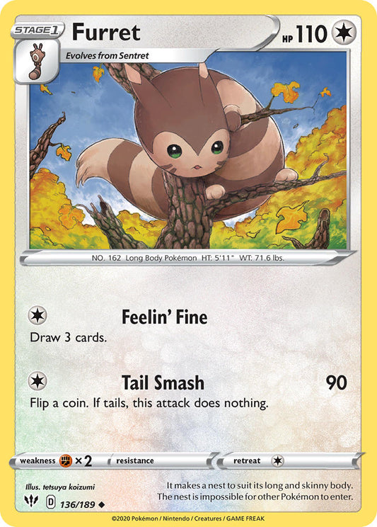 Furret | Darkness Ablaze 136/189