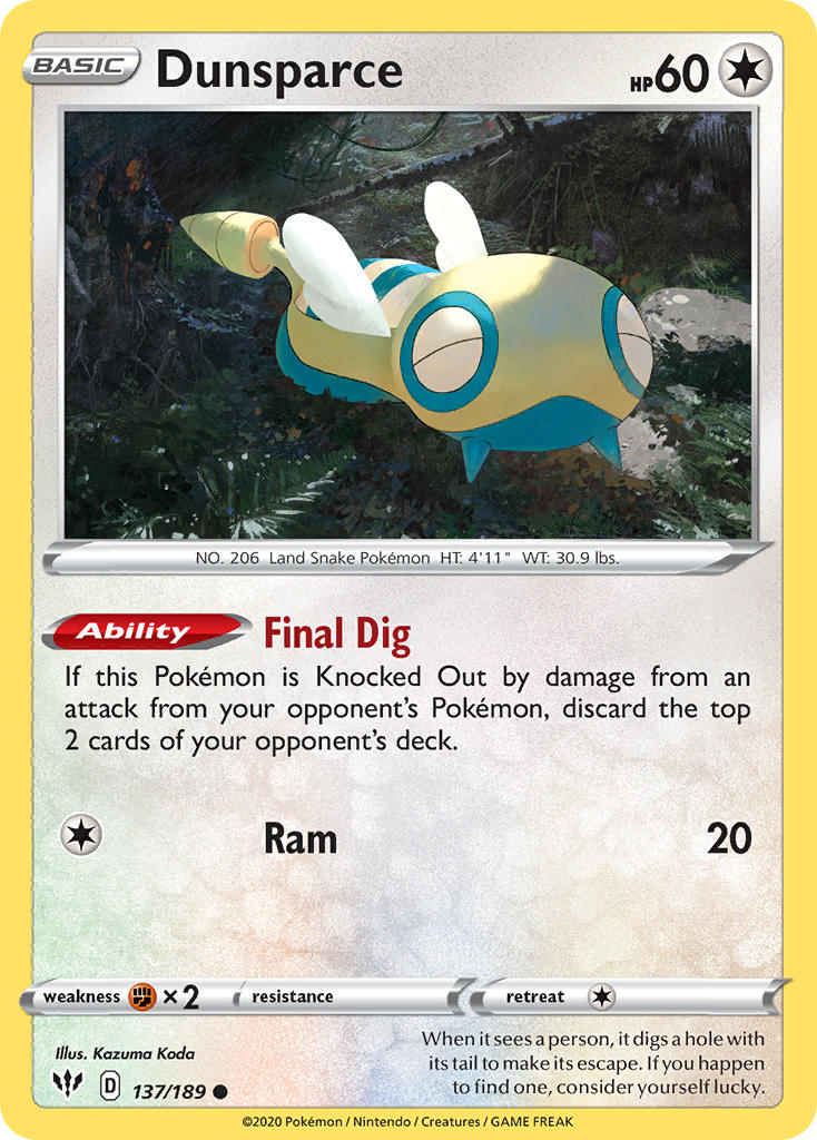 Dunsparce | Darkness Ablaze 137/189