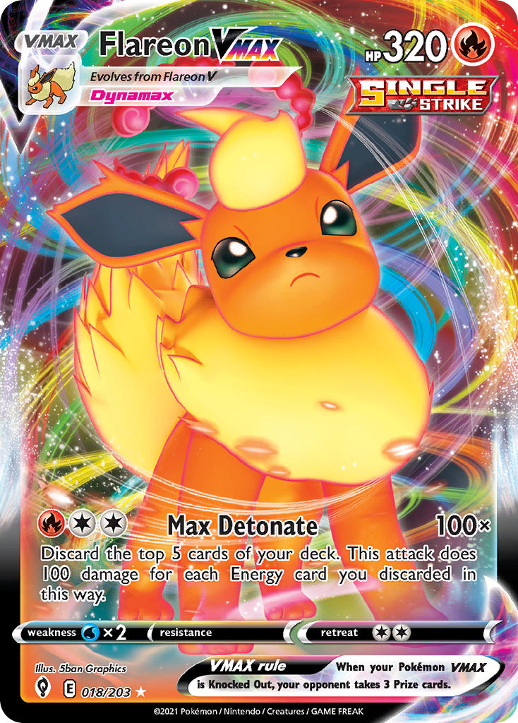 Flareon VMax | Evolving Skies 018/203
