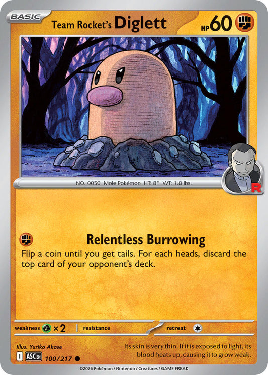 Team Rocket's Diglett | Ascended Heroes 100/217