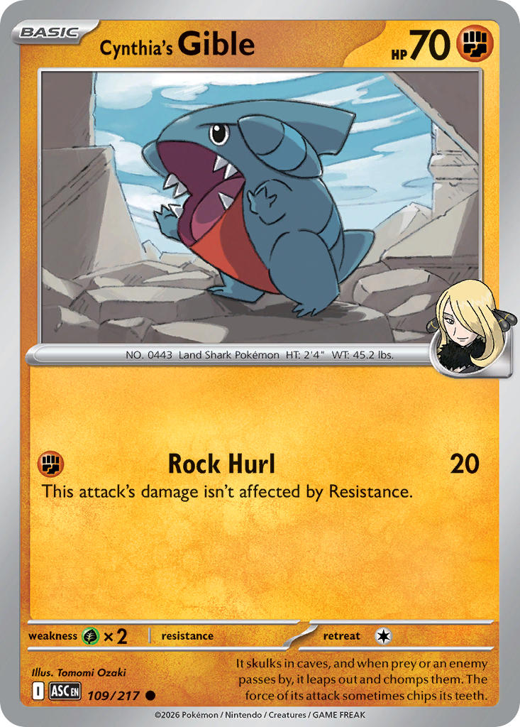 Cynthia's Gible | Ascended Heroes 109/217