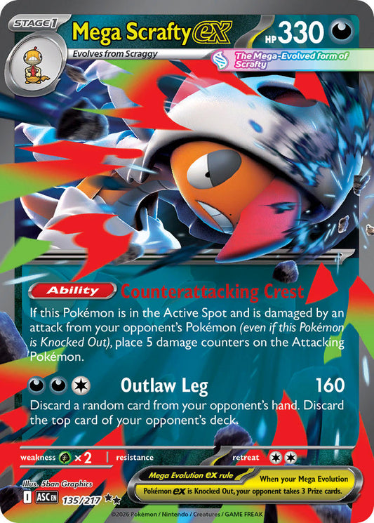 Mega Scrafty ex | Ascended Heroes 135/217
