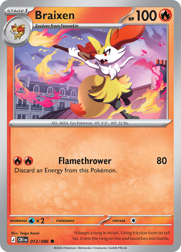 Braixen | Chaos Rising 012/086
