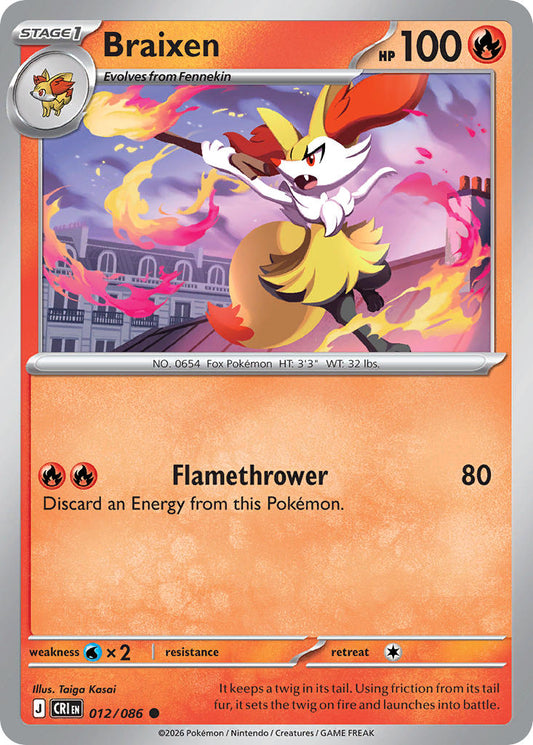 Braixen | Chaos Rising 012/086
