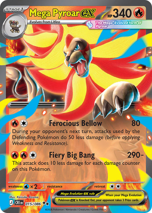 Mega Pyroar ex | Chaos Rising 015/086