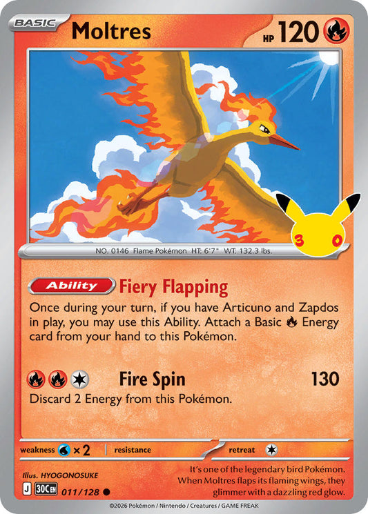 Moltres | 30th Celebration 011/128