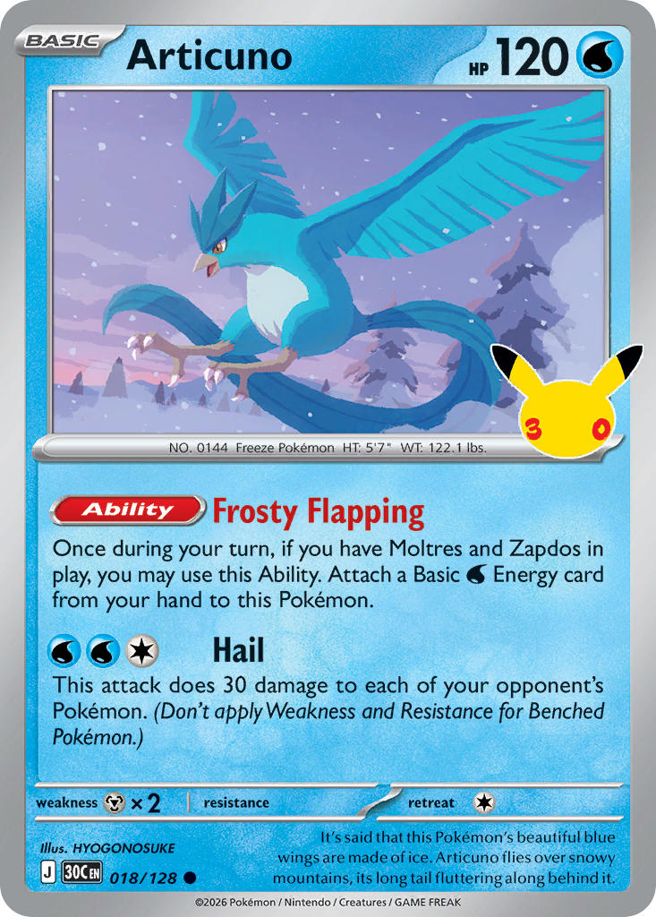Articuno | 30th Celebration 018/128