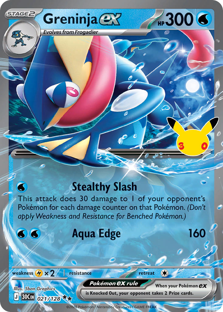 Greninja ex | 30th Celebration 021/128