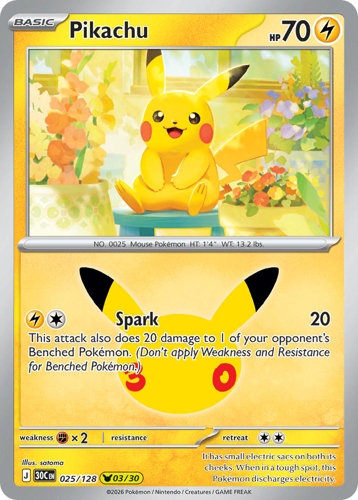 Pikachu | 30th Celebration - Pikachu 03/30