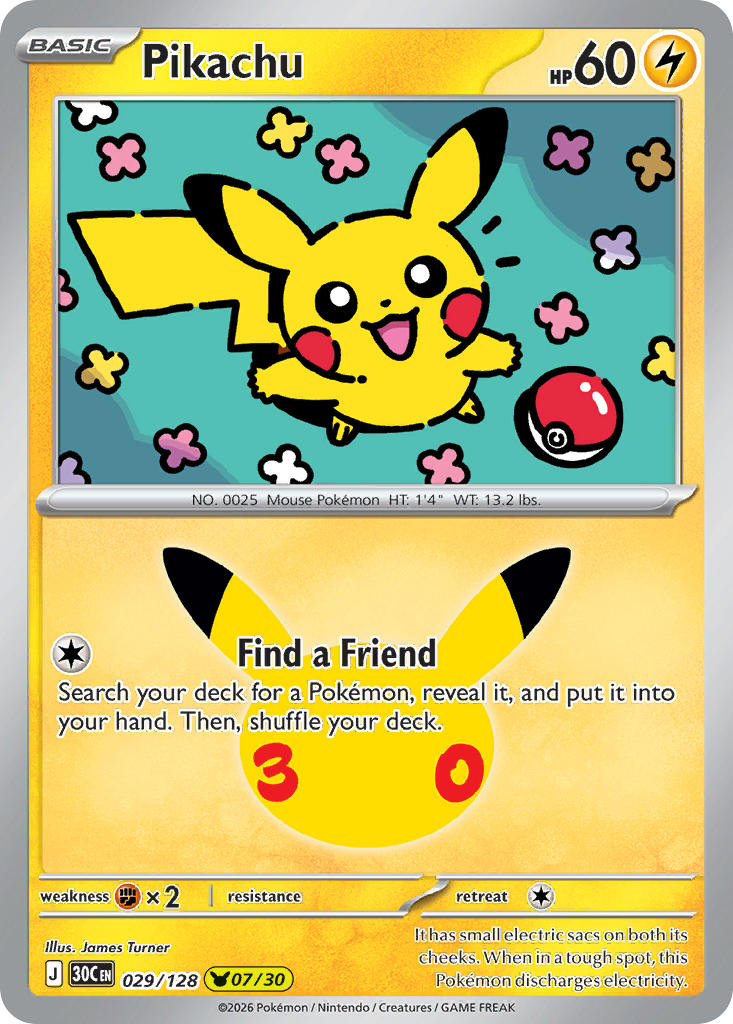 Pikachu | 30th Celebration - Pikachu 07/30