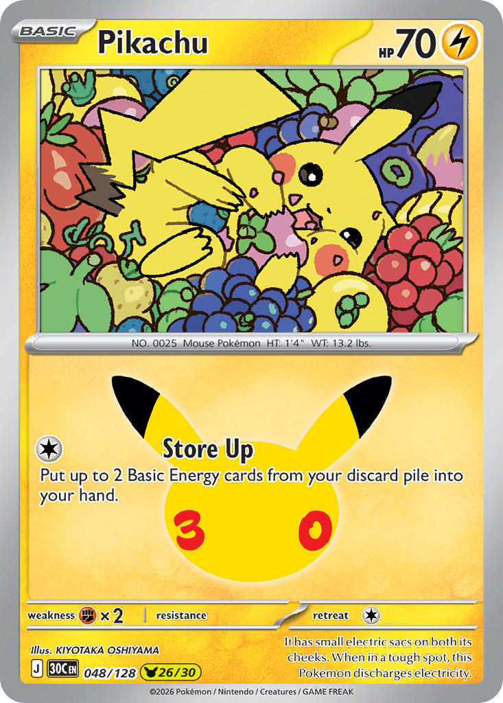 Pikachu | 30th Celebration - Pikachu 26/30
