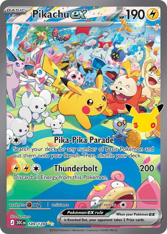 Pikachu ex | 30th Celebration 149/128
