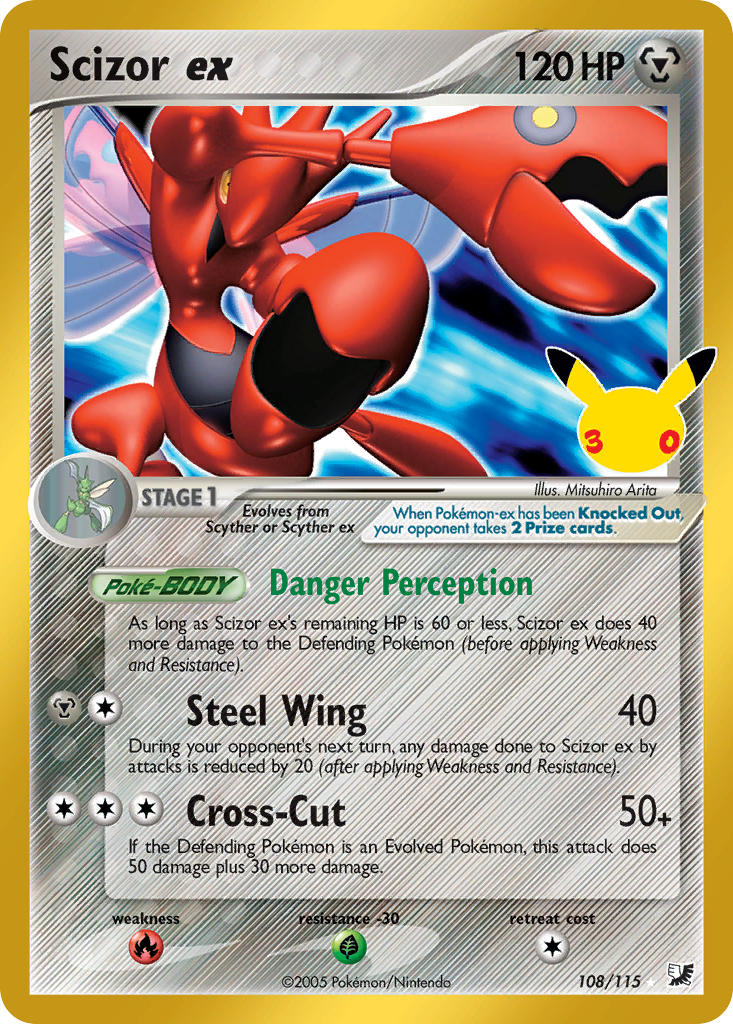 Scizor ex [EX Unseen Forces] | 30th Celebration 108/115