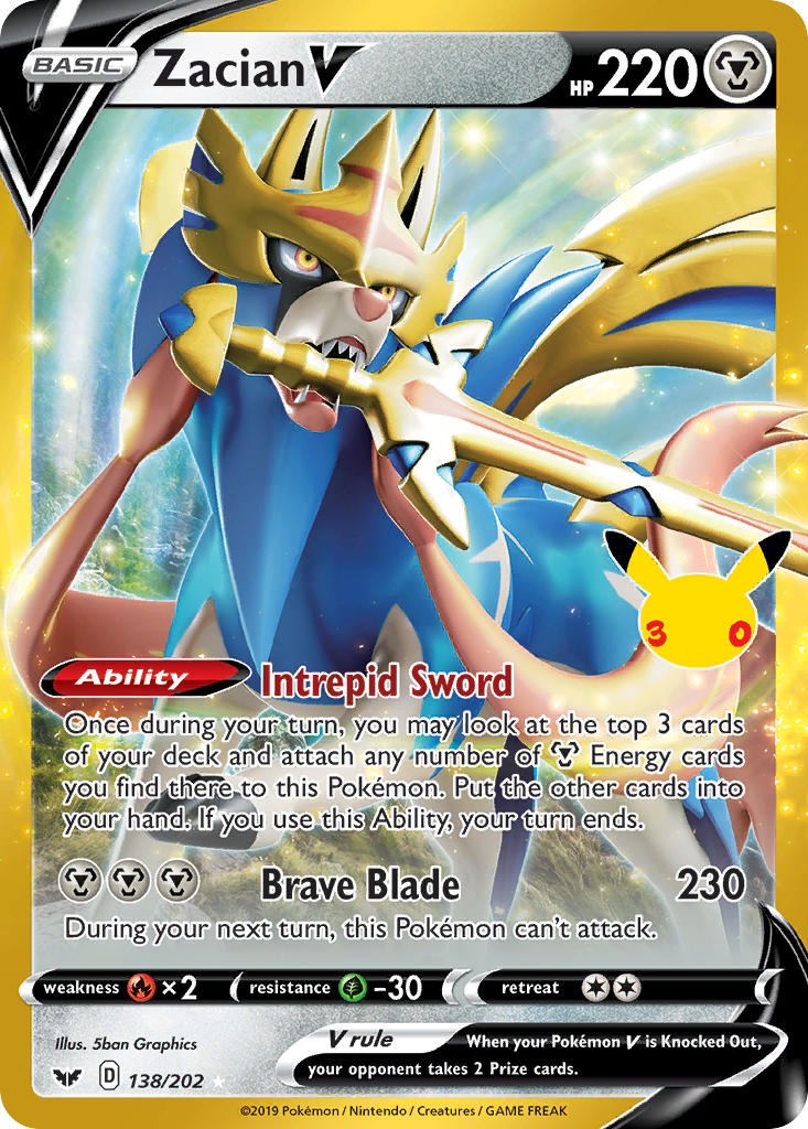 Zacian V [Sword & Shield] | 30th Celebration 138/202