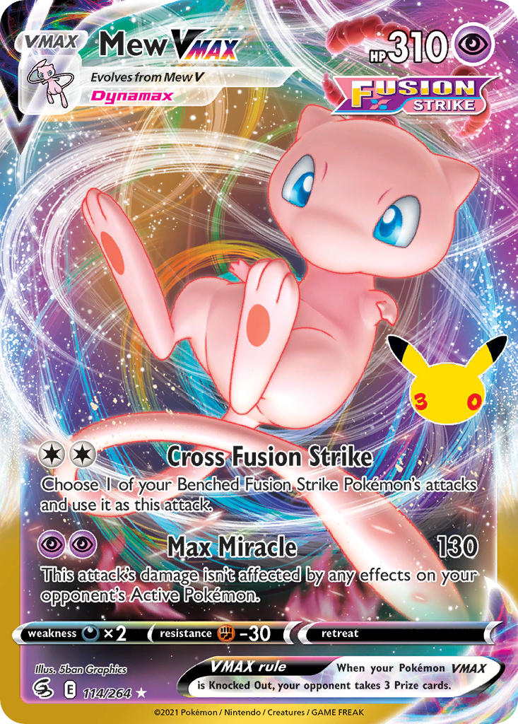 Mew VMAX [Fusion Strike] | 30th Celebration 114/264