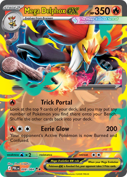 Mega Delphox ex | Pitch Black 08/84