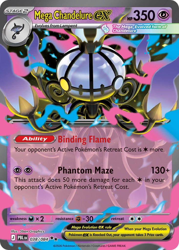 Mega Chandelure ex | Pitch Black 38/84