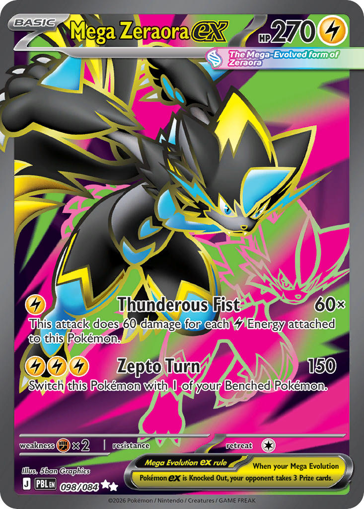 Mega Zeraora ex | Pitch Black 98/84