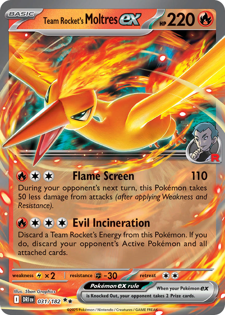 Team Rocket's Moltres ex | Destined Rivals 31/182