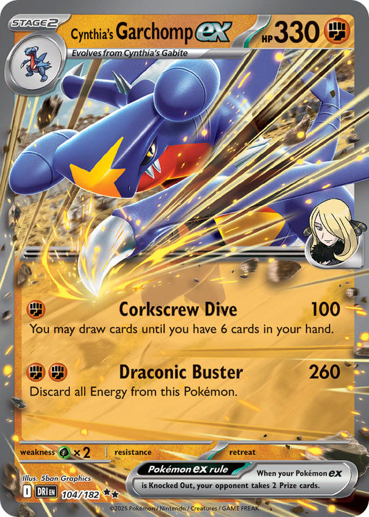 Cynthia's Garchomp ex | Destined Rivals 104/182