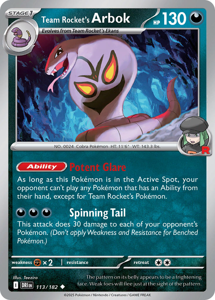 Team Rocket's Arbok | Destined Rivals 113/182