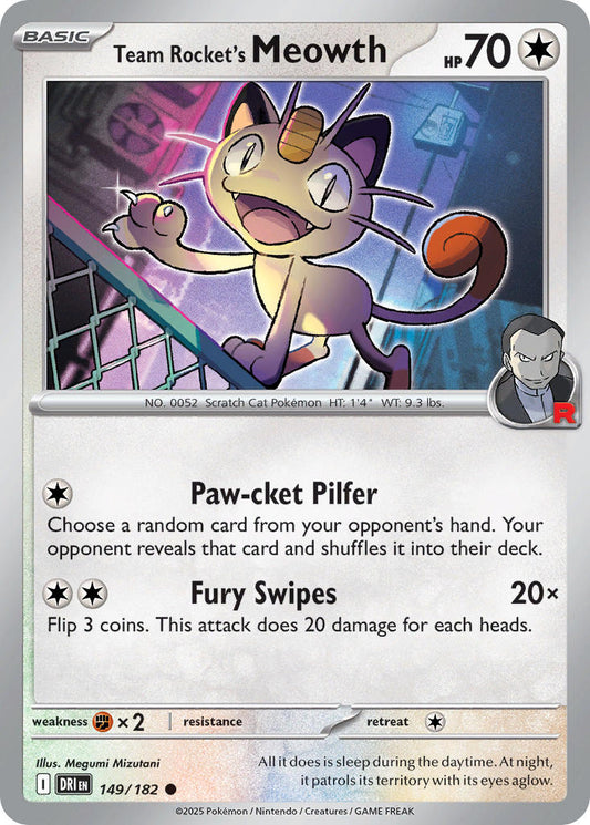 Team Rocket's Meowth | Destined Rivals 149/182