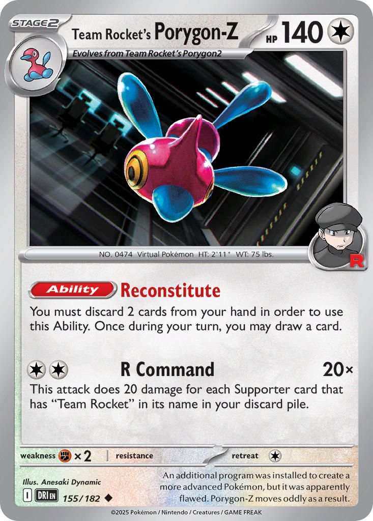 Team Rocket's Porygon-Z | Destined Rivals 155/182