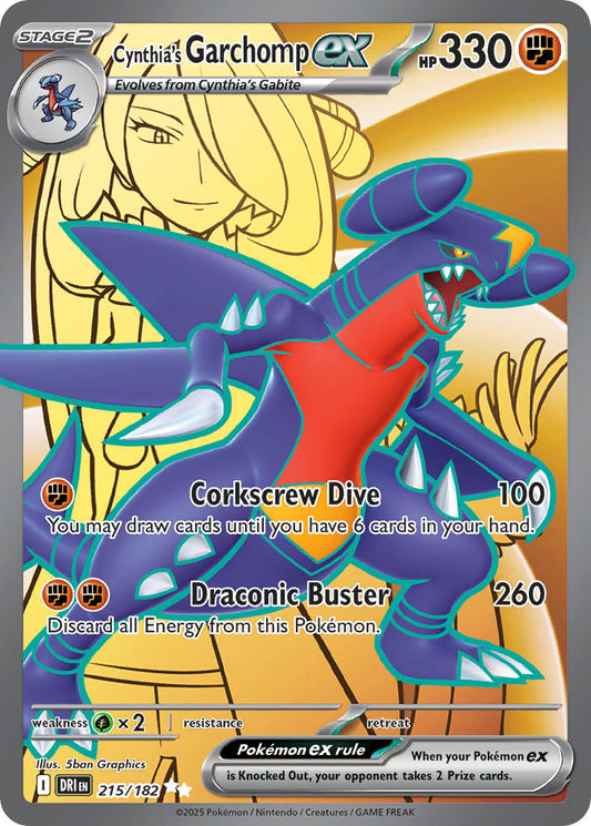 Cynthia's Garchomp ex | Destined Rivals 215/182