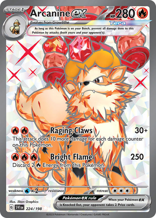 Arcanine ex | Scarlet & Violet Base Set 224/198