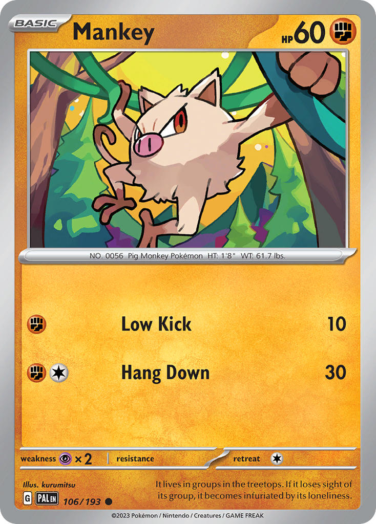 Mankey | Paldea Evolved 106/193