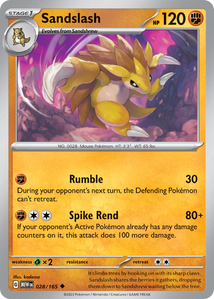 Sandslash | Pokemon 151 028/165