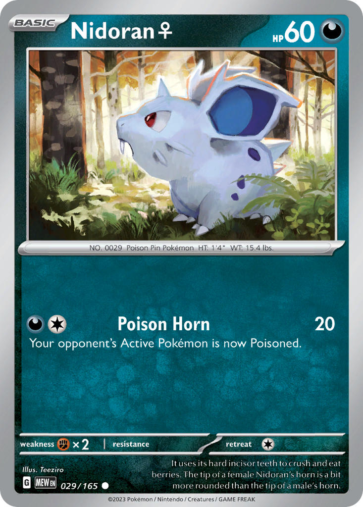 Nidoran (F) | Pokemon 151 029/165