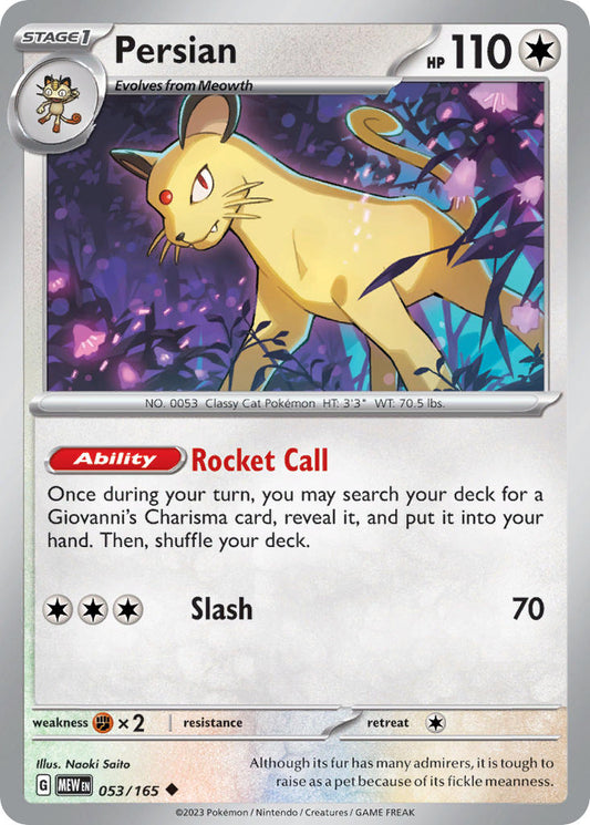 Persian | Pokemon 151 053/165