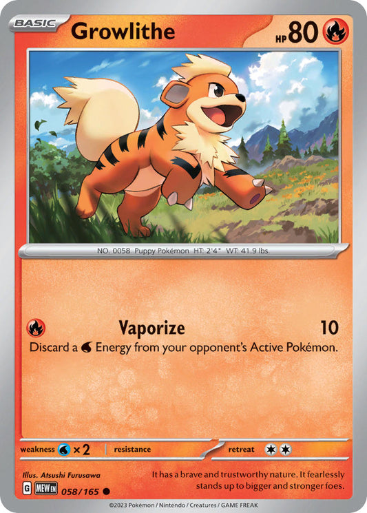 Growlithe | Pokemon 151 058/165
