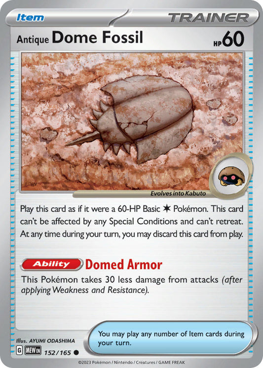 Antique Dome Fossil | Pokemon 151 152/165