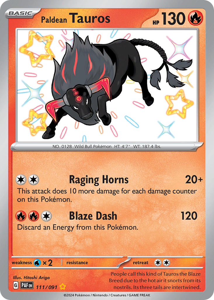 Paldean Tauros | Paldean Fates 111/91