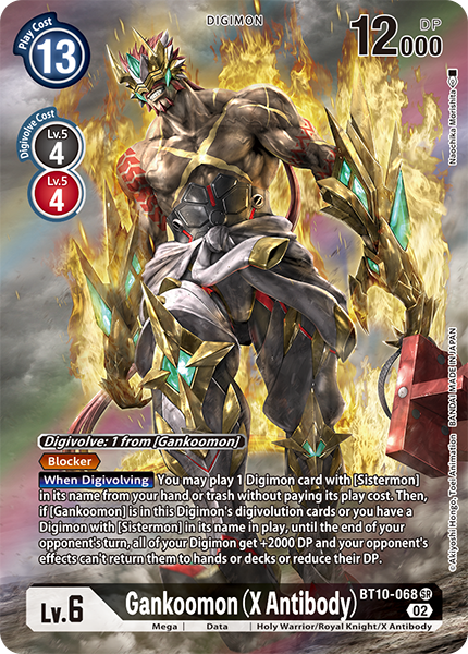 Gankoomon (X Antibody) BT10-068 (Alternate Art)