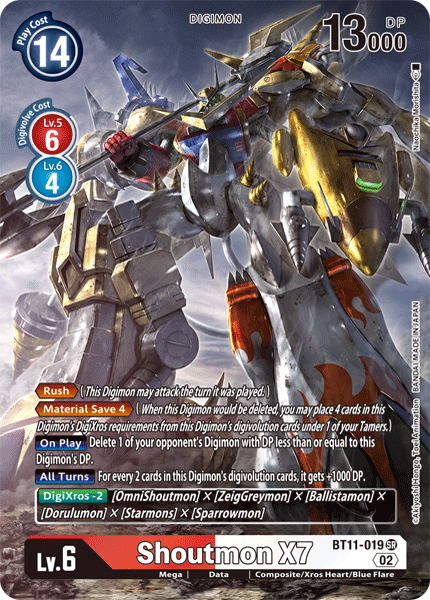Shoutmon X7 BT11-019 (Alternate Art)