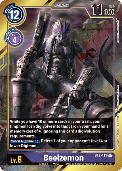 Beelzemon BT2-111 (Alternate Art)