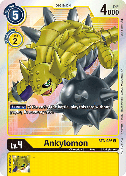 Ankylomon BT3-036 (Alternate Art)