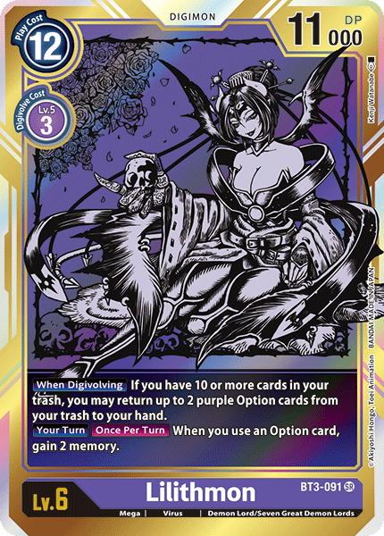 Lilithmon BT3-091 (Alternate Art)