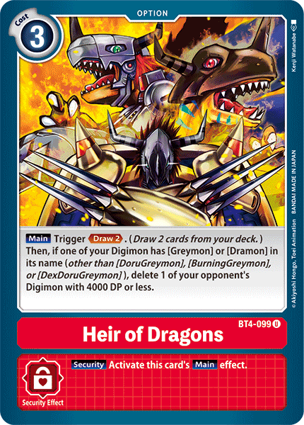 Heir of Dragons BT4-099