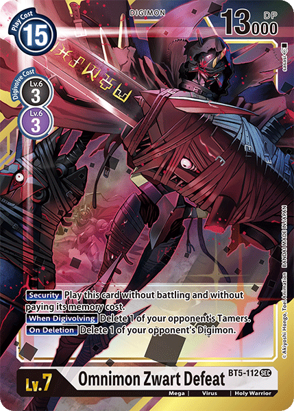 Omnimon Zwart Defeat BT5-112 (Alternate Art)