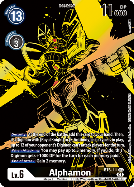 Alphamon BT6-111 (Ghost Rare Alternate Art)