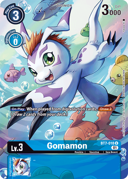 Gomamon BT7-018 (Alternate Art)