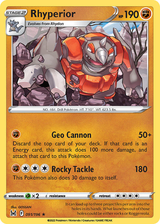 Rhyperior | Lost Origin 091/196